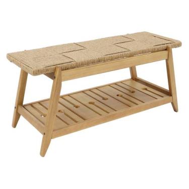 Imagem de Banco Lami Nacional Móveis 100cm (Larg) Madeira Eucalipto Amêndoa Asse