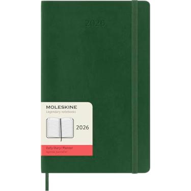 Imagem de Moleskine Classic 12 Month 2026 Daily Planner, Soft Cover, Large (5" x 8.25"), Myrtle Green, 400 pages