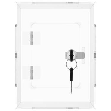 Imagem de Cofrinho de acrílico transparente para adultos, caixa de economia de dinheiro de grande capacidade para economizar dinheiro com chave, cofrinho transparente resistente, caixa de dinheiro duradoura