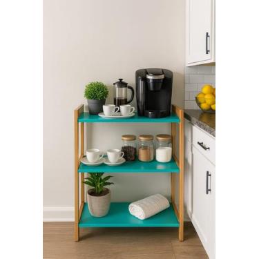 Imagem de Estante Vazada 3 Prateleiras - Outlet de Fabrica, turquesa