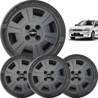 Imagem de 4X Calota Chevrolet Aro 13 Grafite 057Cb