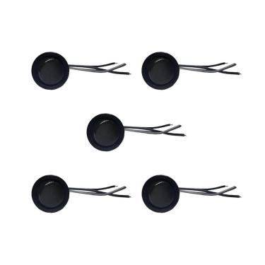 Imagem de 05 Interruptor Para Moveis Botão 22Mm Com Cabo 2A Preto