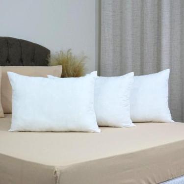 Imagem de Kit 3 Travesseiros Pluma de Ganso 3 Unidades 68cm x 48cm Tecido 100% P