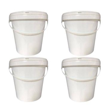 Imagem de Balde Para Cerveja Plastico 3.6L E Tampa Lacre - 4 Pçs