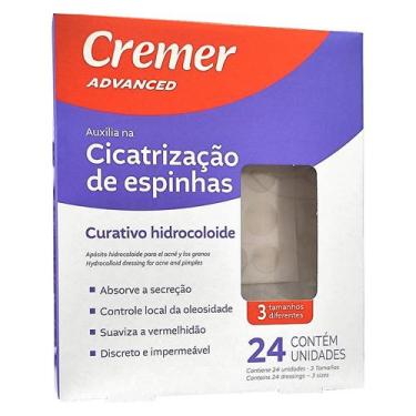Imagem de Curativo Hidrocoloide Cicatrização de Acnes e Espinhas 24 Un. Cremer