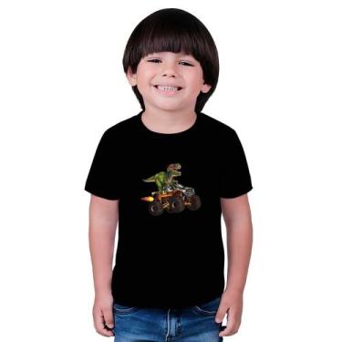Imagem de Camiseta Masculina Infantil Track Dino - marcelo, Preto, 4