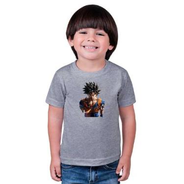 Imagem de Blusa de manga infantil Goku Dragon Ball - MARCELO, Cinza claro, 12