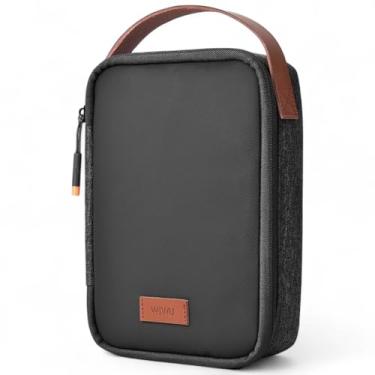 Imagem de WIWU Necessaire Tech Minimalis Organizadora Preta – Estojo de Viagem com Alça, Divisórias Internas, Bolsos Telados, Compacta, Resistente à Água e Estilo Moderno Premium