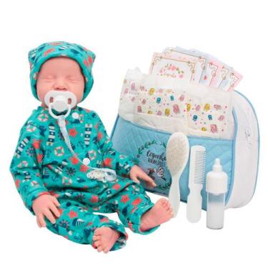 Imagem de Bebê Reborn Realista Levi Silicone Com Bolsa Acessórios - Cegonha Rebo