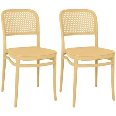Imagem de Kit 2 Cadeiras de Jantar Roma para Sala e Cozinha - Nude