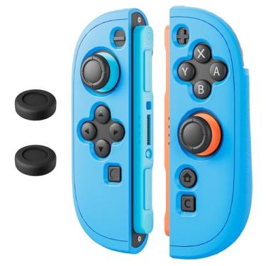 Imagem de FANPL Silicone Case for Nintendo Switch 2 Joycon Controller, Protective Cover for Joycon 2 Soft Shell with 2 Thumb Grips, Comfortable Ergonomic Design & Easy Installation -Thickened Version (Blue)