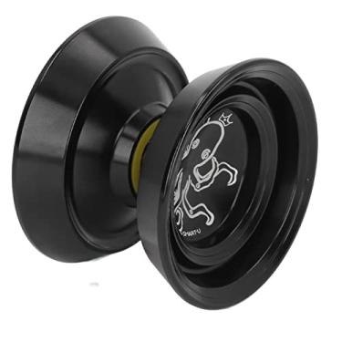 Imagem de ZJchao Bola, Truque 5,5x5,5x4cm Liga de Alumínio Sem Resposta Advanced Fade Professional Com Luva 3pcs Cordas para Crianças Prática Diária ou Competição (Preto)