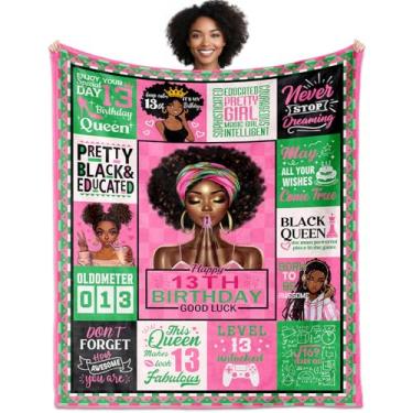 Imagem de YDAISCU 13 presentes afro-americanos para meninas, presentes de aniversário de 13 anos para meninas negras, ideias de presente de aniversário de 13 anos, decorações de aniversário de 13 anos