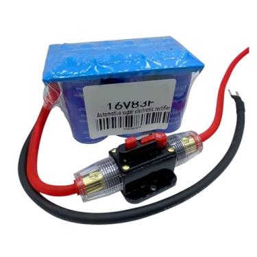 Imagem de DRJBBODVQ Supercapacitor automotivo 16V83F supercapacitor 2.7V500F módulo capacitor automotivo com placa de proteção de tensão de fusível autorrestaurador