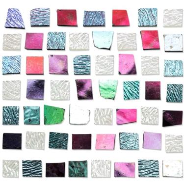 Imagem de Maasechs 4 sacos COE90 Dichroic Glass Scrap Assorted Fusível Glass para fusão de forno de micro-ondas, suprimentos de efeitos iridescentes para fabricação de joias