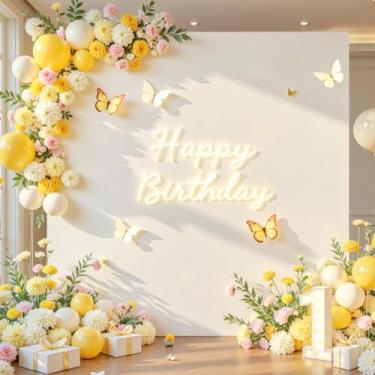 Imagem de Capa de arco de casamento marfim 1,8 m x 1,8 m de arco quadrado para chá de bebê, 2 lados, elastano, elástico para festa de aniversário, cerimônia, formatura, banquete, decoração