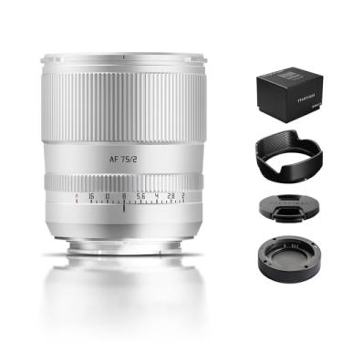 Imagem de TTArtisan Lente AF 75 mm F2 para Snoy E-Mount Silver, lentes de retrato de quadro completo A7II A7III A7IV A7RIII A7RIV A7RV A7SII A7SIII A7C A9 A9II A1 A6000 A6100 A6400 A6600 NEX-7 NEX-5T (E, Prata)