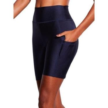 Imagem de Bermuda Biker Hope Resort Basic Cós Alto Com Bolsos UV50  Em Microfibra-Feminino