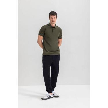 Imagem de Camisa Polo Masculina Em Piquet Comfort Essendi Verde Escuro