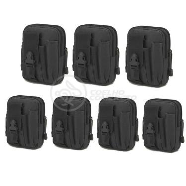 Imagem de Kit 7 Bolsas Pretas Conjunto De Sobrevivência E Atividades Camping preto
