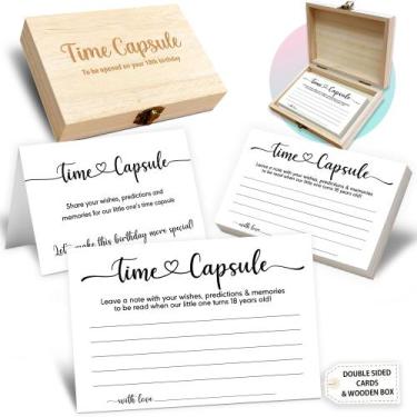 Imagem de Caixa Time Capsule Crocothemis de 1º aniversário com cartão de 50 dese