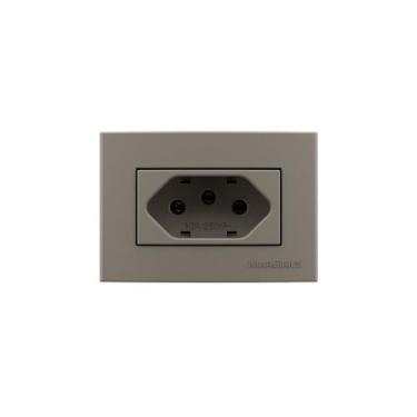 Imagem de Placa para Móveis 65x45 com Tomada MarGirius Sleek Colors 2P+T 10A Arg