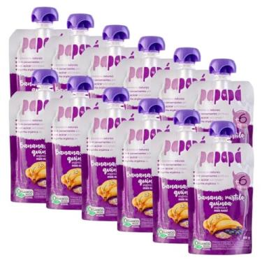 Imagem de Kit 12 Papinha Orgânica de Banana, Mirtilo E Quinoa 100g - Papapá