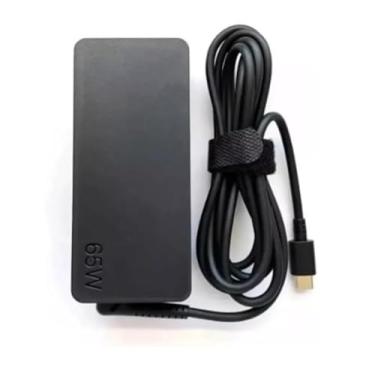 Imagem de Carregador USB-C 65W, Fonte de Alimentação Universal Rápida para Notebooks, Tablets e Smartphones, Cabo USB Tipo C, Preto