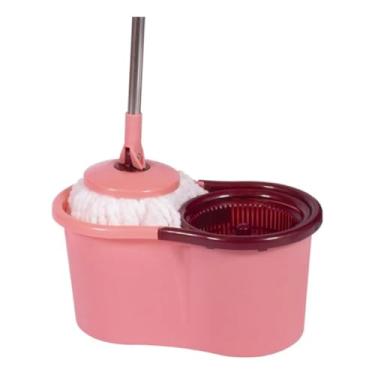 Imagem de Esfregão Com Balde Giratório Centrifuga Mor Limpador Azul Ou Rosa(Rosa)
