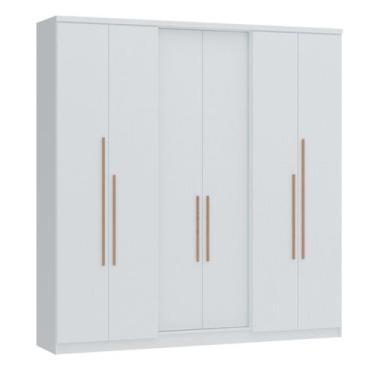 Imagem de Guarda-roupa 6 Portas 2 Gavetas Sonata New - Móveis Castro