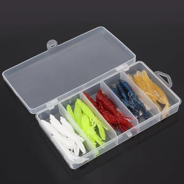 Imagem de 25 peças de isca de pesca macia, isca artificial de lagosta de camarão, isca de lagosta macia para robalo, água doce ou salgada