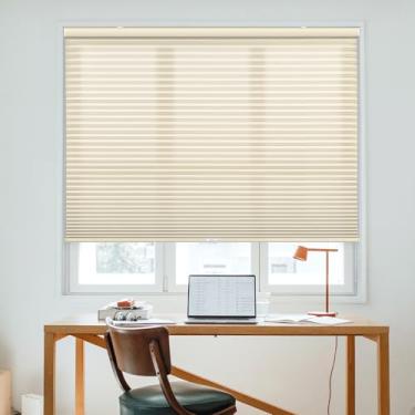 Imagem de DEZ Furnishings QNAL220720 EcoHome 3,8 cm Light Filtering Honeycomb Shade, 100% tecido reciclado, 55,88 cm L x 182,88 cm A, alabastro