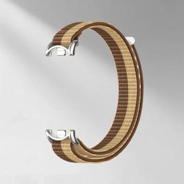 Imagem de Pulseira esportiva de nylon para mulheres e homens, pulseira de substituição para Xiaomi Mi Band 10/9/8 (marrom, para Xiaomi Mi Band 8/9/10)