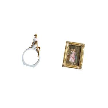 Imagem de Fenteer Moldura de Foto de Resina Abstrata para, Estátua Feminina, Suporte para Cartão, Centro de Mesa, Leitor de Quarto, Presente, Estante, Escultura