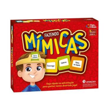 Imagem de Fazendo Mímicas Jogo de Adivinhação Brinquedo Infantil Familia Pais e 