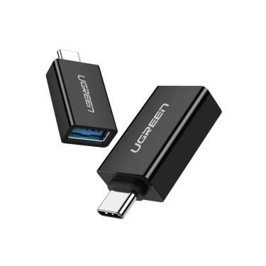Imagem de Adaptador Ugreen Usb C Macho Para Usb 3.0 Fêmea Us173 - Preto