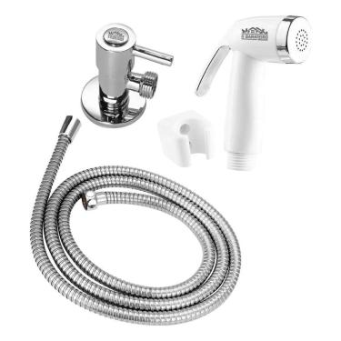 Imagem de Chuveirinho Ducha Higiênica Completa Cor Branco Com Mangueir