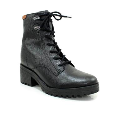 Imagem de Bota Coturno Fem Bottero Couro Burnish Preto 349108-3