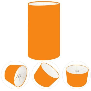 Imagem de Cúpula Abajur Cilíndrica Cp-7002 Ø13x30cm Laranja - Vivare