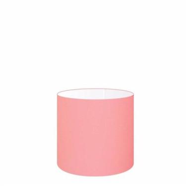 Imagem de Cúpula Abajur Cilíndrica Cp-7005 Ø18x18cm Rosa Bebê - Vivare