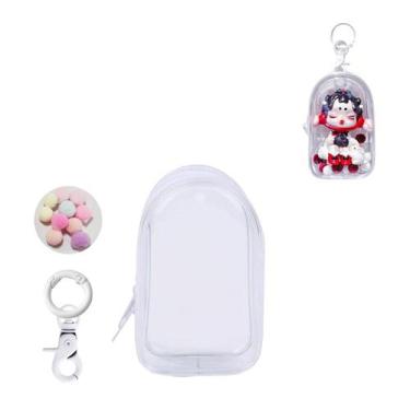 Imagem de Porta-chaves Doll Display Case em PVC transparente para minibonecos - 