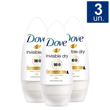 Imagem de Kit 3 Desodorante Dove Invisible Care Roll-on Antitranspirante Violeta e Frésia Branca 50ml
