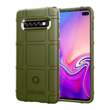 Imagem de Capa Case Para Samsung Galaxy S10+ Plus (Tela 6.4) Rugged Shield Anti Impacto (Verde)