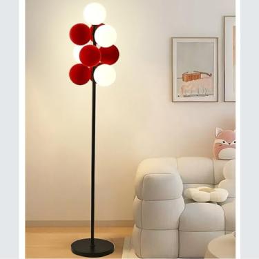 Imagem de Luminária de chão contemporânea de luxo, com design moderno e artístico, ideal para sala de estar, quarto, escritório, casa de campo, hotel ou residências. Design retrô e criativo em LED (Es