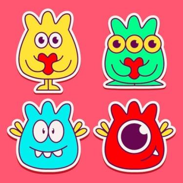 Imagem de Adesivo Decorativo Kawaii para Crianças - Personagem Fofo para Quarto e Caderno 50x50cm