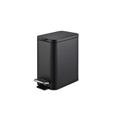 Imagem de Lixeira Brinox Frame 5L Retangular com Pedal Balde Removível Preto