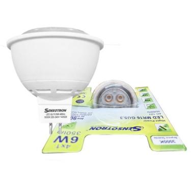 Imagem de Lâmpada Led Dicroica Mr16 6W 12V Gu 5,3 Branco Quente - SENSOTRON