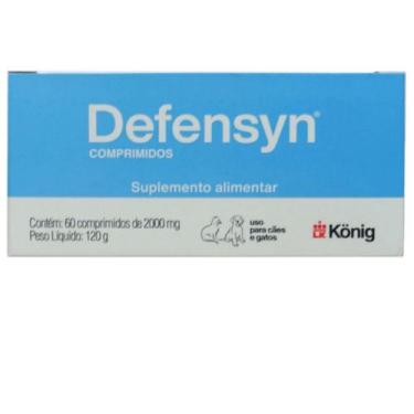 Imagem de Defensyn 2000mg Com 60 Comp para Cães e Gatos Konig
