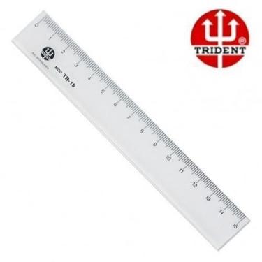 Imagem de Regua Pvc Transparente 15Cm Tr-15 - TRIDENT