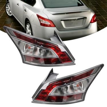 Imagem de YEQSHNG Conjunto de luz traseira LH&RH compatível com Nissan Maxima 2012-2014 Lanterna traseira traseira esquerda e lado direito do passageiro 265509DA0B 265559DA0B